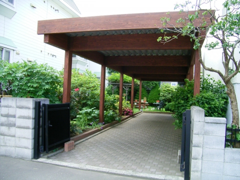 木製カーポート