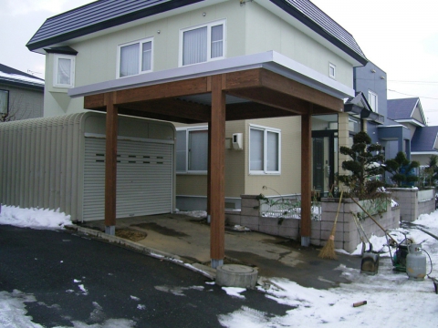 木製カーポート