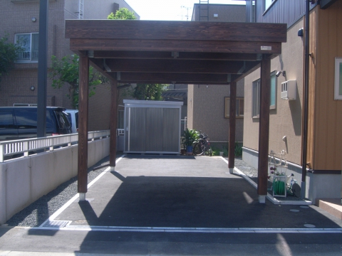 木製カーポート