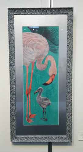 油彩画　フラミンゴ Amazon | フラミンゴの水彩画 数字油絵 超リアルな動物イラスト